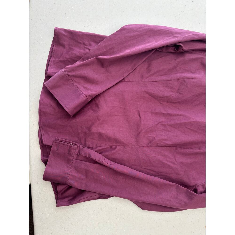 Banana Republic Non-Iron Fitted Shirt Womens Size 12 Purple Stretch Button - Picture 7 of 12
